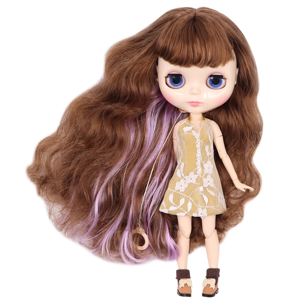 

ICY DBS Blyth Doll No.BL2137/9158 Brown mix Purple hair white skin Joint body Neo 1/6 BJD ob24 anime