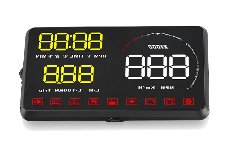 A9 автомобильный HUD Дисплей на голову OBD 2 Цифровой Автомобильный измеритель скорости сигнализации скорость проектор Предупреждение Авто HUD OBD2 дисплей
