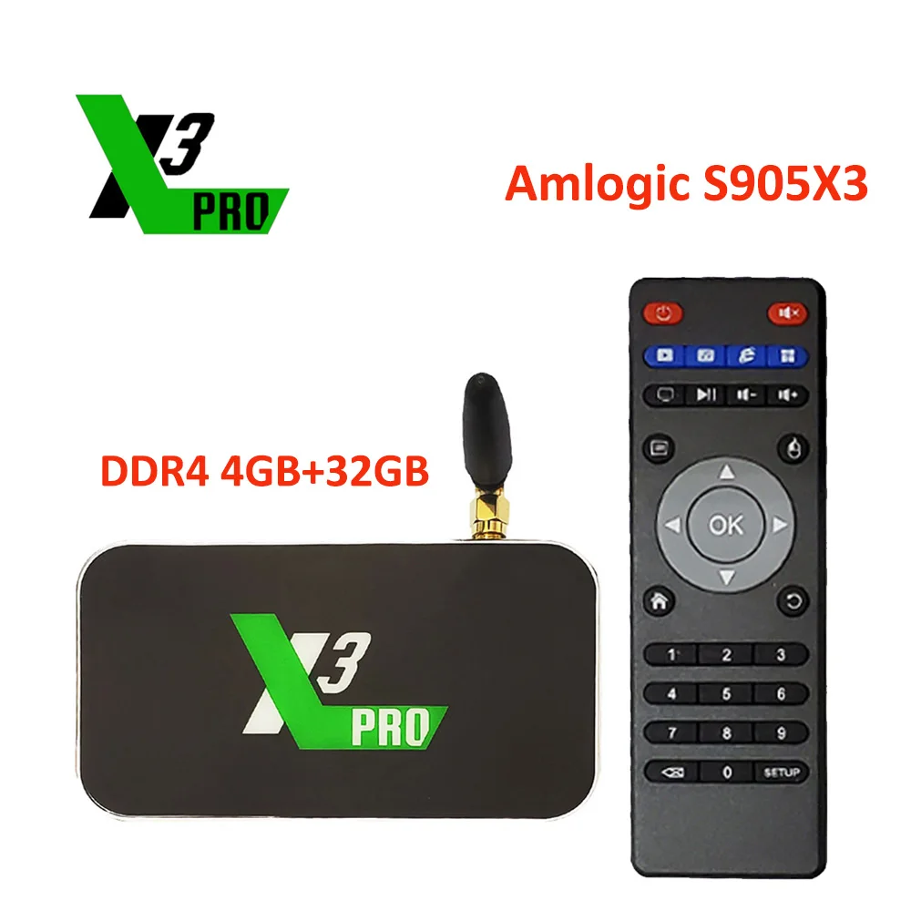 ТВ приставка Ugoos X3 PRO CUBE Amlogic Android 9 0 2 ГБ 4 Гб DDR4 16 32 ПЗУ 4G Wi Fi 1000 м LAN 4K HD