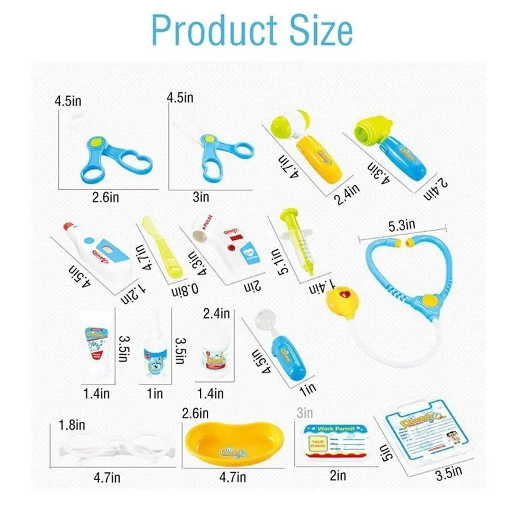 

Kids Doctor Toy Set Doctor Pretend Play Kit with Electric Simulation ECG Medical and Stethoscope Role Playing Game Preschool Toy