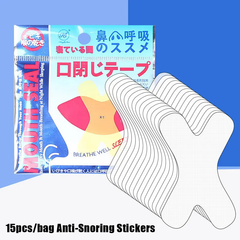 

15pcs/Bag Anti-Snoring Night Nasal Sticker Kids Adults Sleeping Aid Mouth Patch