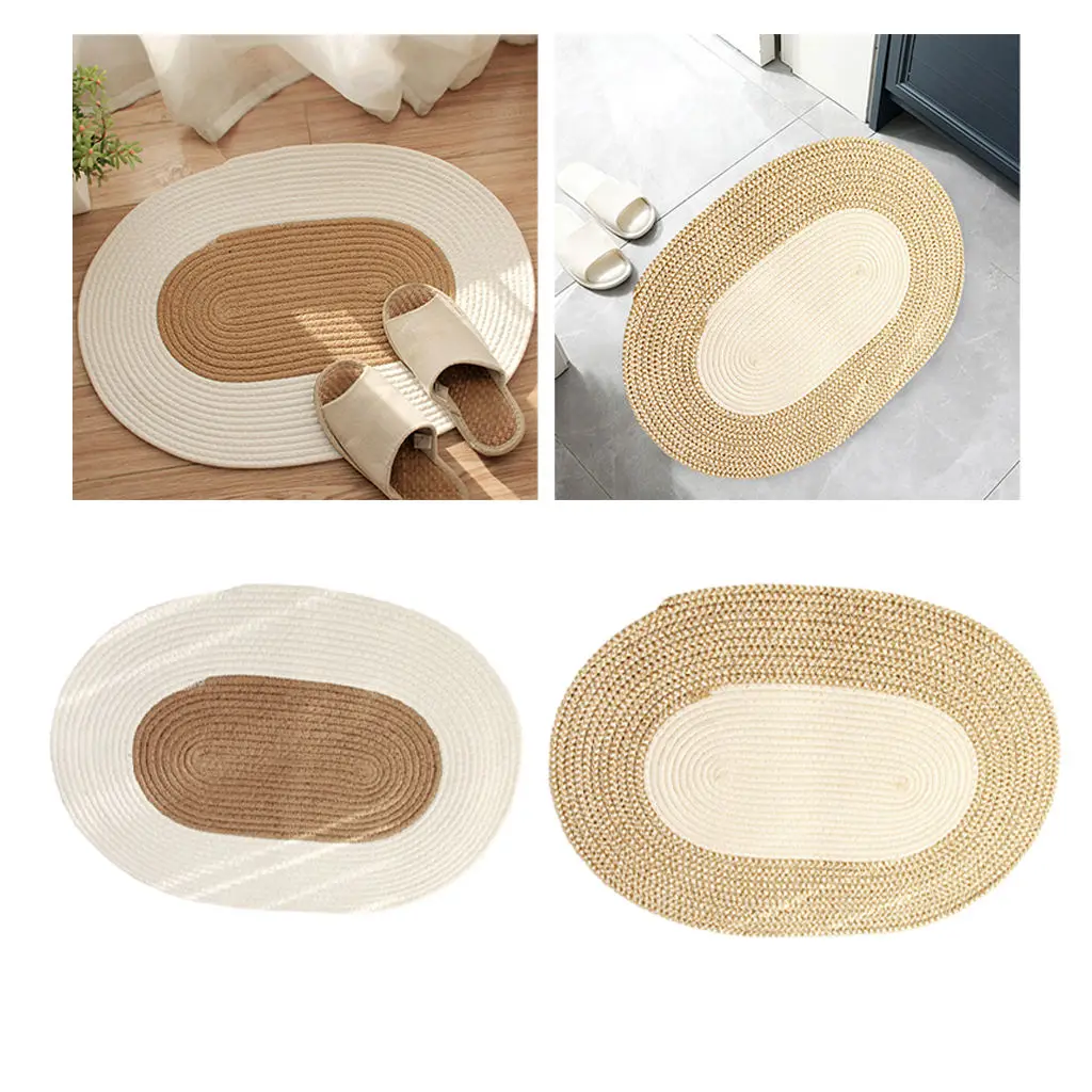 Двусторонний коврик из хлопка и льна 65x45 см | Паласы