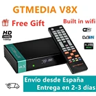 Бесплатная доставка; Испанская DVB-S2-цифра спутниковый телевизионный ресивер GTMEDIA V8X H.265 DVB S2 V7S2X Wi-Fi разъем CA Scart Декодер каналов кабельного телевидения с GTmedia V8 NOVA