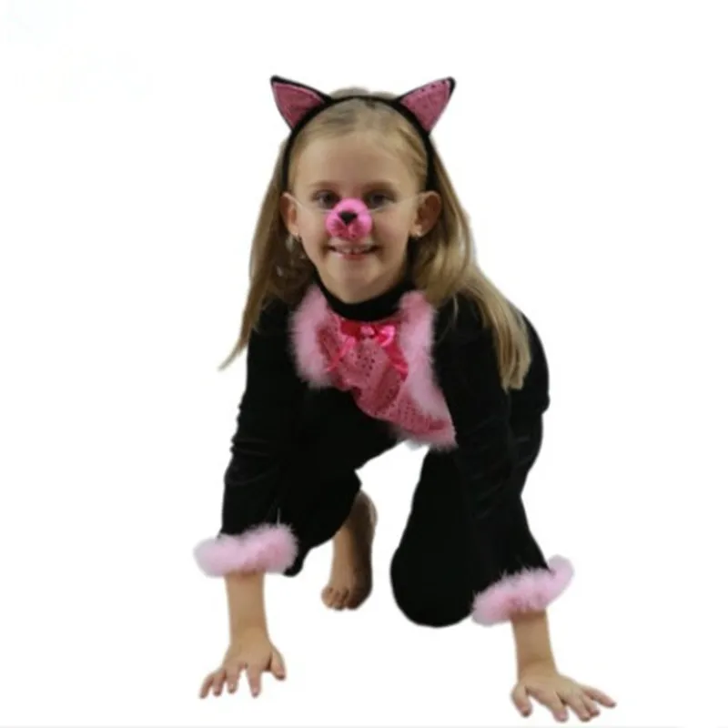 Костюм на Хэллоуин одежда для выступлений Детский костюм с котом костюмы девочек