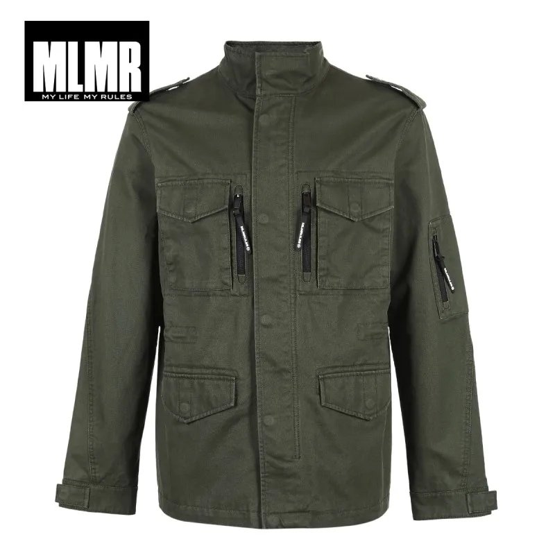 

JackJones Men's Stand-up Collar Multi-pocket Cotton Long-sleeved Jacket Streetwear Coat| 219121544