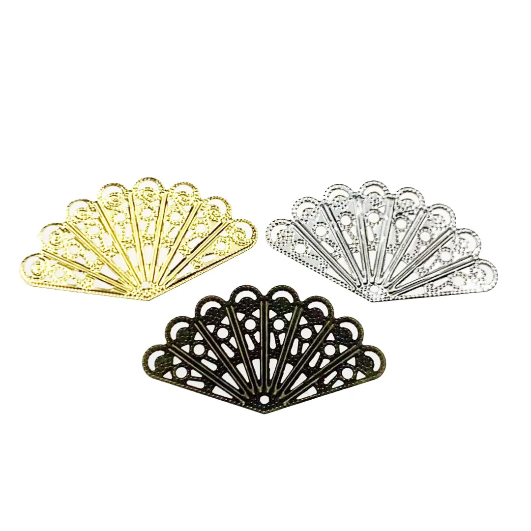 20 шт. 23x49 мм металлический цветок филигранные обертки ремесла подарок украшение Сделай Сам Косплей свадебные аксессуары для волос оптовая продажа шармы