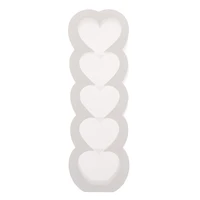 5 holes heart shape columnar candle mold diy aromatherapy plaster making mold