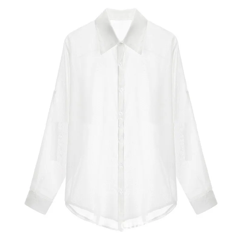 Boyfriend Perspective Erotic Sexy Shirt Large Size Hot Transparent Uniform Temptation Cosplay Sex | Тематическая одежда и