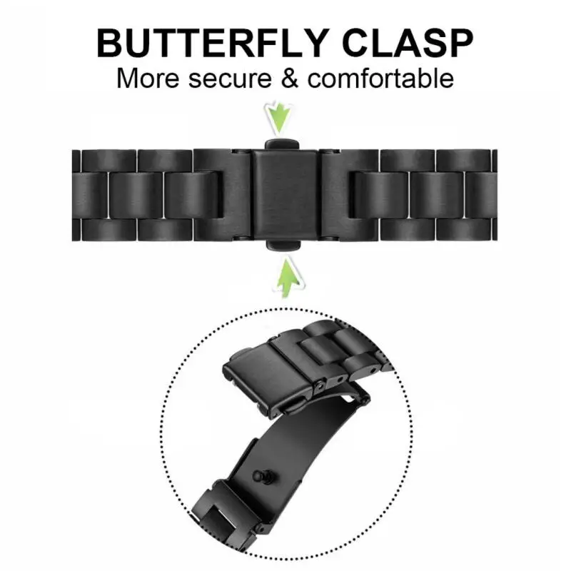 No Gaps Stainless Steel Strap For Samsung Galaxy Watch 4 Classic 46mm 42mm/Watch4 44mm 40mm Wrist Band Curved end Metal Bracelet