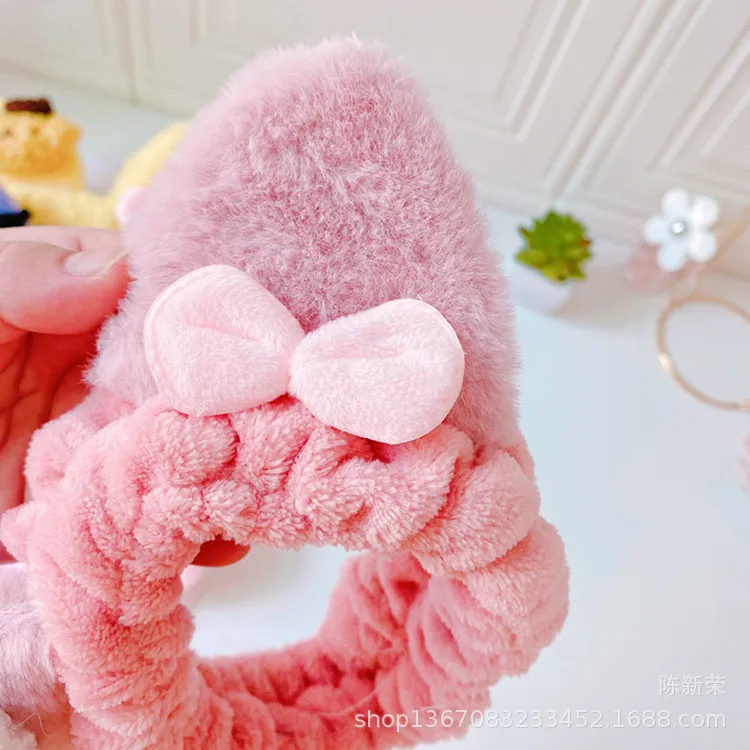 Sanrio повязка на голову для мытья волос с Hello Kitty головной убор плюшевый эластичный