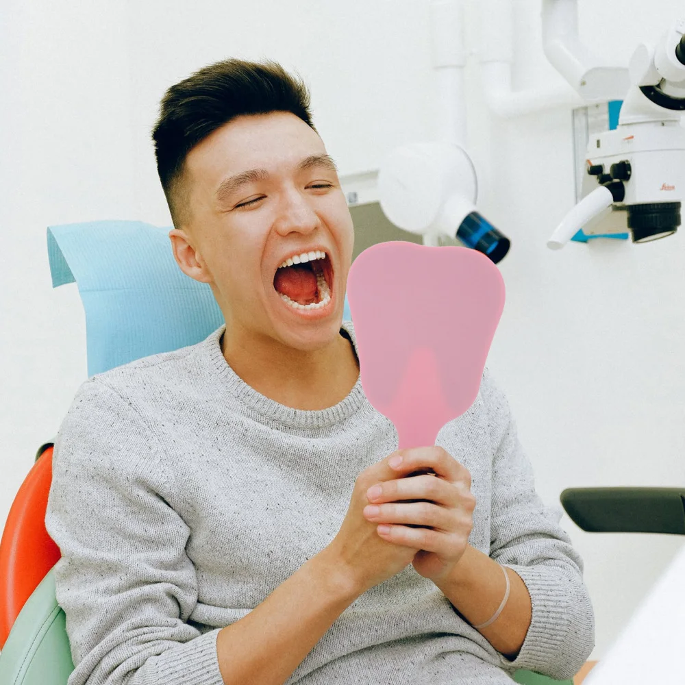 

Tooth Shaped Mirror Handheld Mirror Dentist Gift Nondeformable Mirror