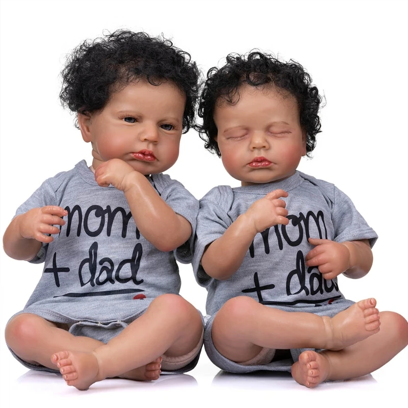 

Реалистичная кукла Reborns для малышей, 20 дюймов, закрытые/открытые глаза, детская игрушка, реалистичные куклы для новорожденных, подарок для м...
