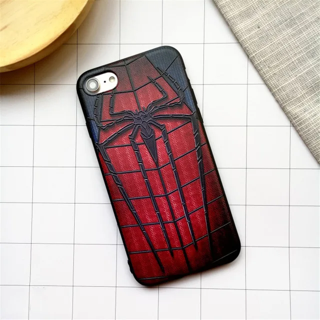 Spider-Man Мягкий ТПУ чехол для iPhone11 pro max XS MAX 7 8 6 6s Plus XR 10X Супермен Бэтмен Marvel чехол для телефона samsung S8 S9 Plus Note8 9 - Цвет: Spider-Man