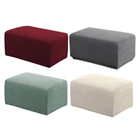premium footstool cover stretch ottoman slipcover furniture pouf guard accessory