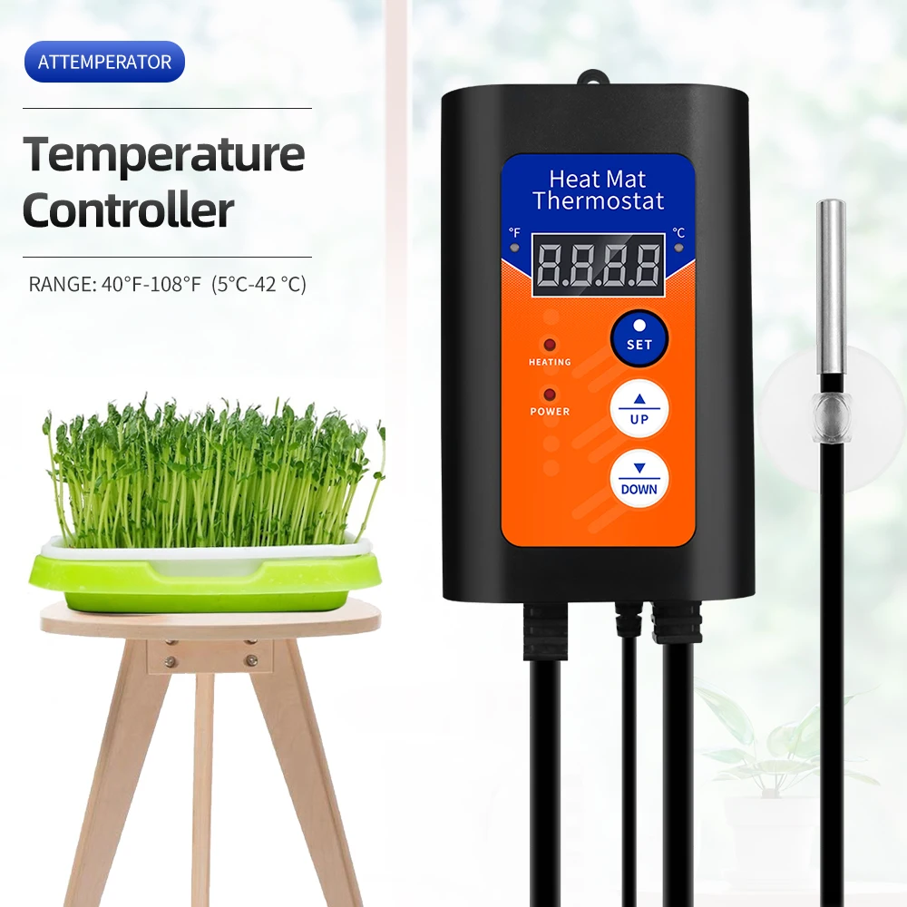 

Heat Mat Thermostat 1150W 230V Digital Temperature Controller For Hydroponic Plants Seed Germination Reptiles Pet Supplies