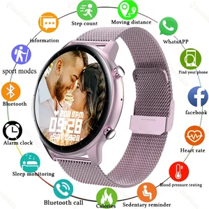 2021 fashion women bluetooth call smart watch ip68 waterproof heart rate smartwatch for xiaomi huawei watch phone support hebrew free global shipping