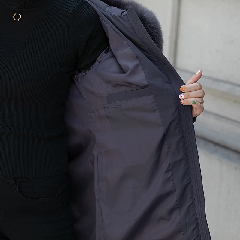 

2020 Winter Jacket Women Hooded Warm Thicken Middle-aged Female Long Coat Fur Collar Plus Size Solid Cotton Padded Woman Parkas