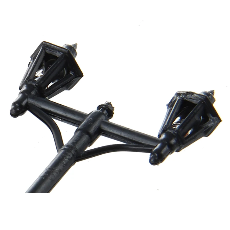 

20pcs Model Garden Light Double Heads Lamppost Scale 1:100