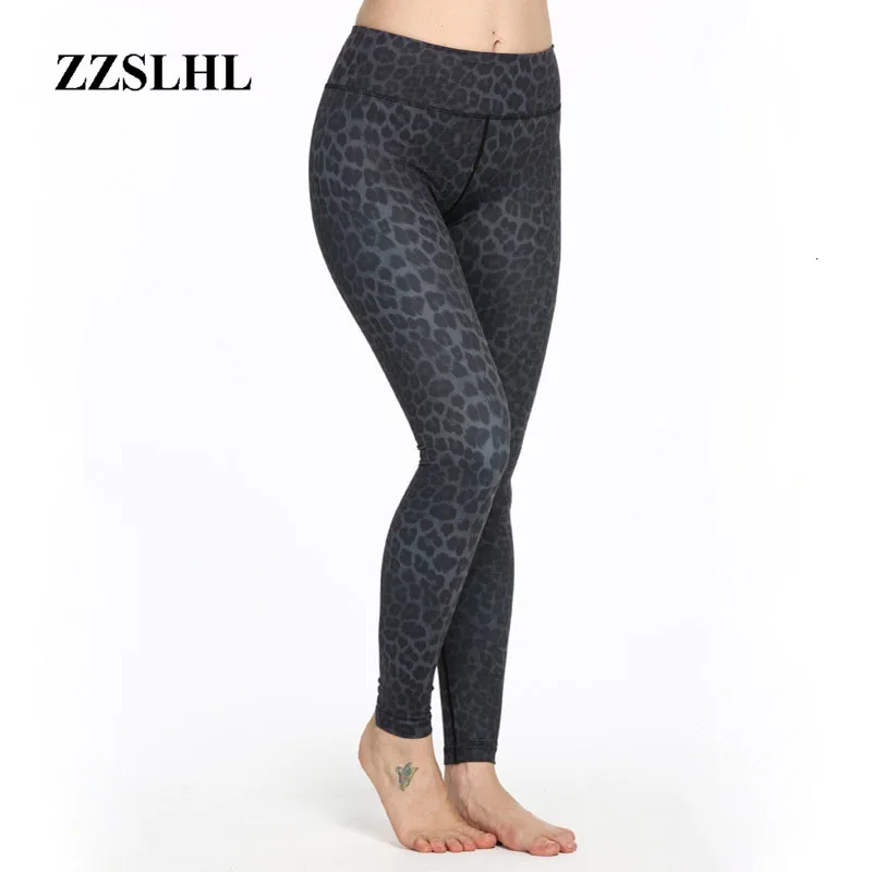 

High Waist Leopard Yoga Pants Sport Trousers Women Sports Leggings For Fitness Sexy Gym Clothes Print Full Length Elastic Waist