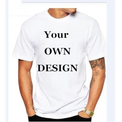 

2019, собственный дизайн, фирменный логотип/изображение, белая мужская и женская футболка на заказ, размера плюс футболка, мужская одежда