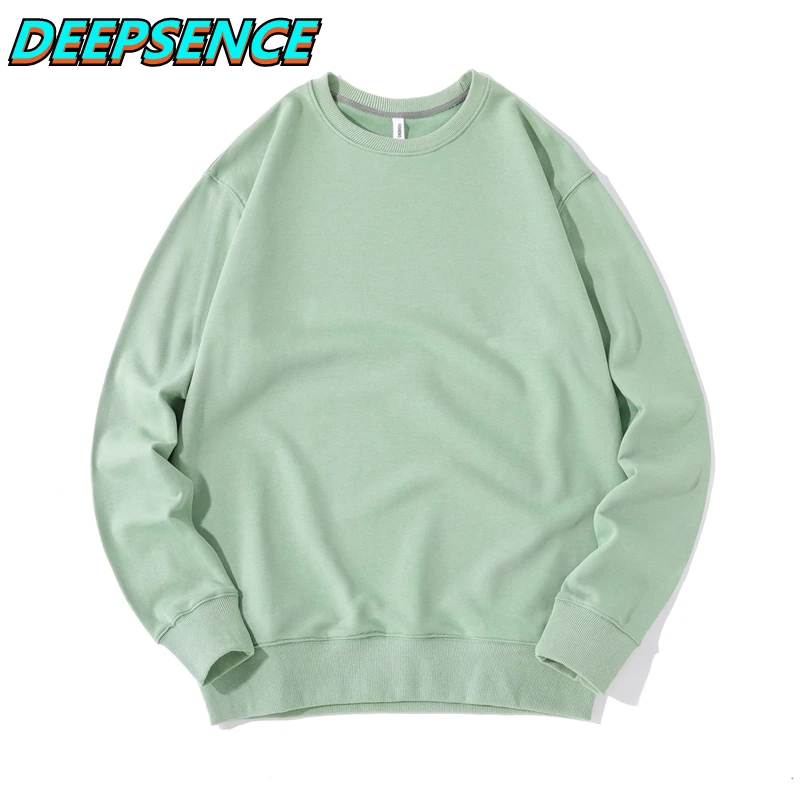 

Men 2021 New Spring and Autumn Solid Cotton Hoodie Sweatshirts Men O Neck Casual Long Loose Fit Fashion Quality Sweatshirt Men