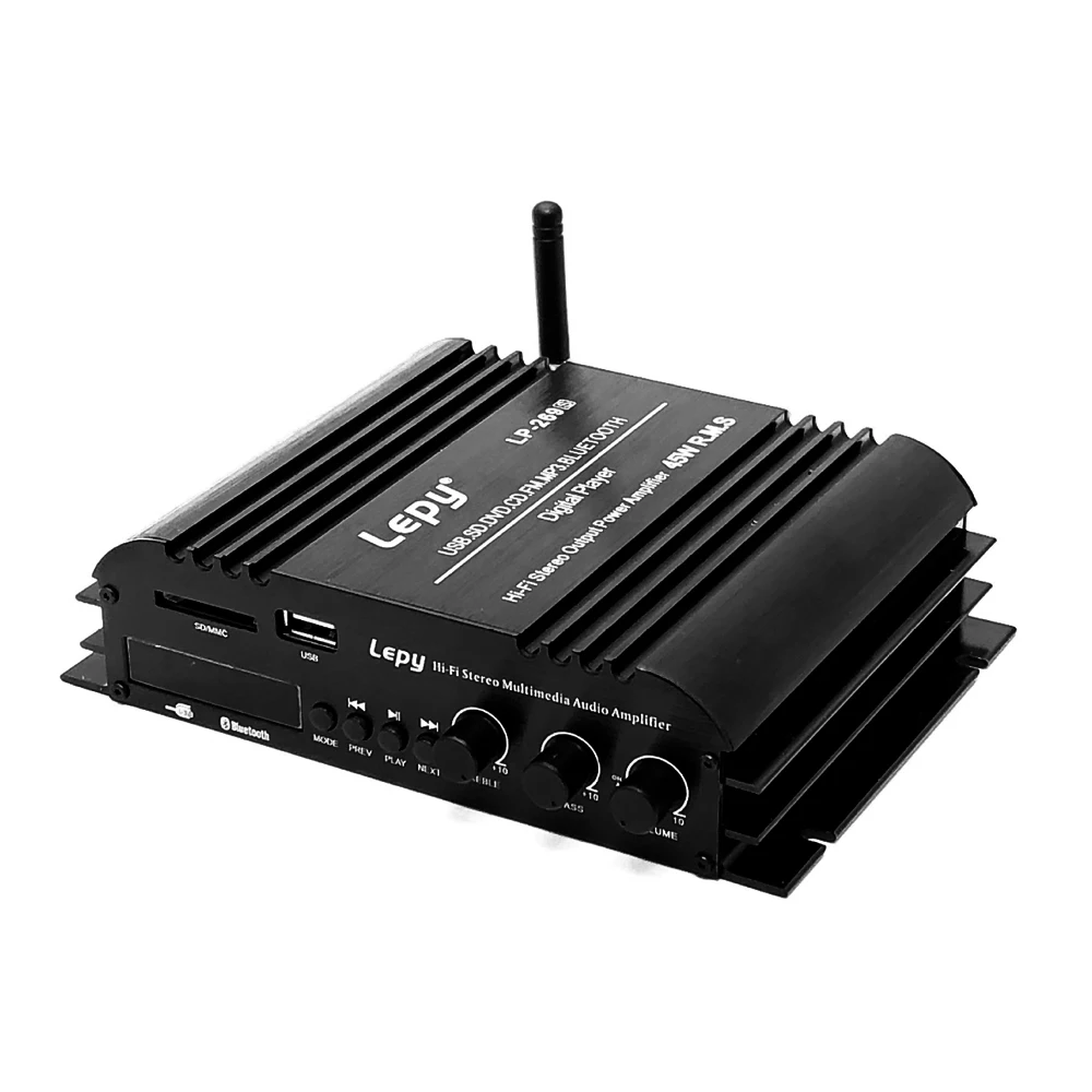 269S мини бытовой BT5.0 усилитель стерео 4 канальный 45 Вт + фотолампы мультимедийный
