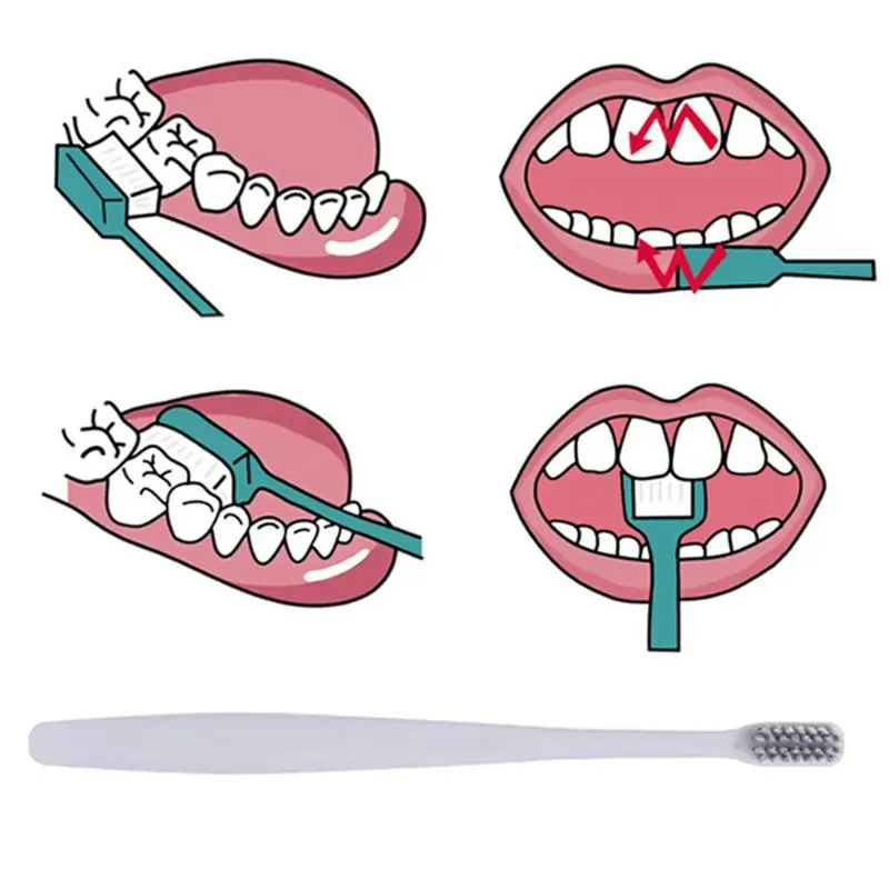 3 шт. спиральные угольные щетинки зубная щетка для ухода за полостью рта гигиена