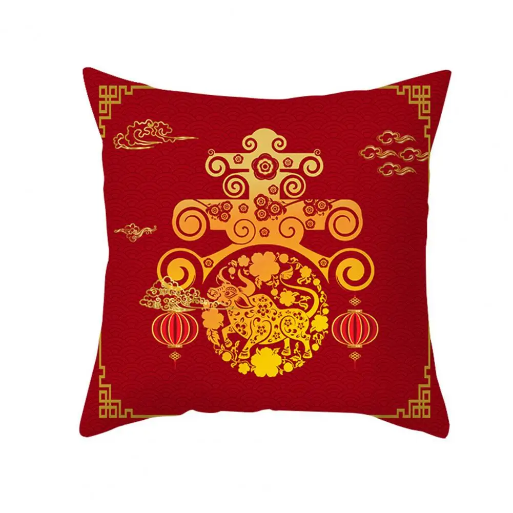 

Chinese Style Pillowcase Pillows Sofa Cushion Cover New Year Decorative Supplies
