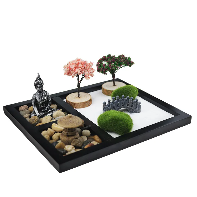

2021 New style Garden Sand Table Home Decoration Resin Miniature Buddha Statue Crafts