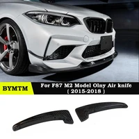 3 d style carbon fiber front bumper air wind knife spoiler for bmw competition coupe f87 m2 only