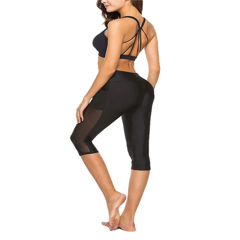 

Летние женские штаны для бега и фитнеса, женские спортивные шорты из прозрачной сетчатой ткани, брюки с высокой эластичной талией, быстросо...