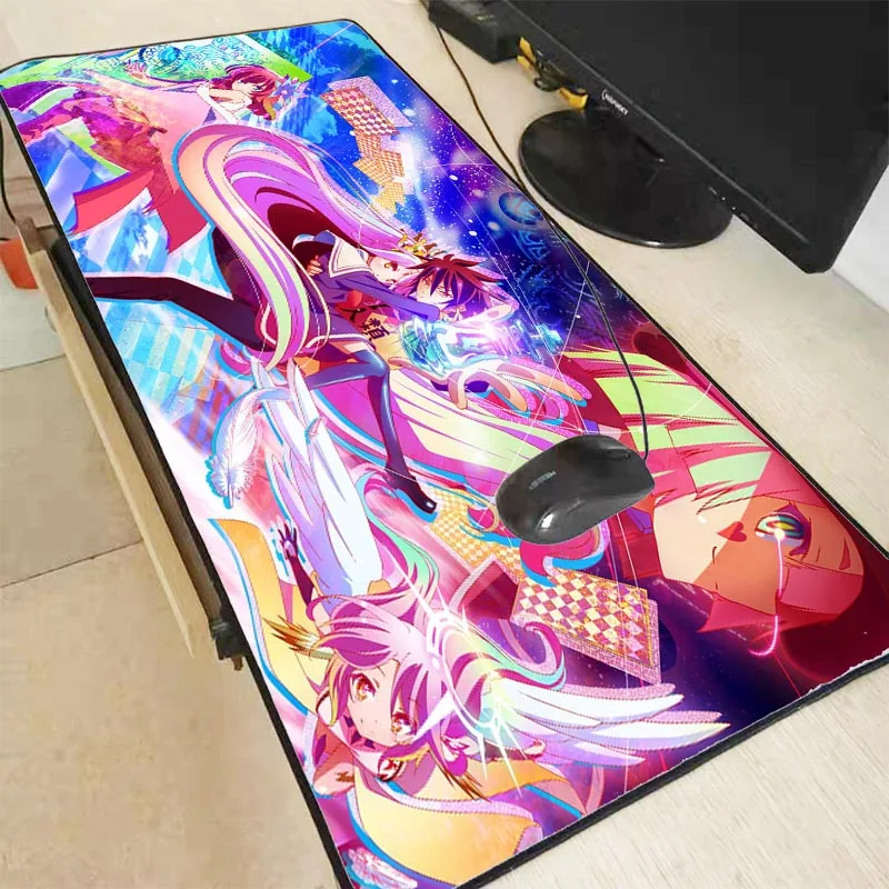 NO Game No Life Anime Large Mouse Pad Mousepad Natural Rubber Gaming Table Mat with Locking Edge for CSGO DOTA 2 | Компьютеры и офис