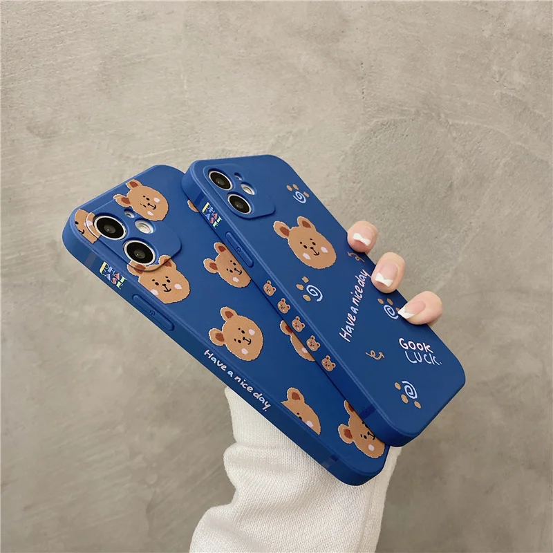 redmi note 9 pro case bear tpu phone case for redmi note 10 8 8a 9a 9c 9s 7 8 8t 9t 10t xiaomi mi 11 lite poco x3 painted cover free global shipping