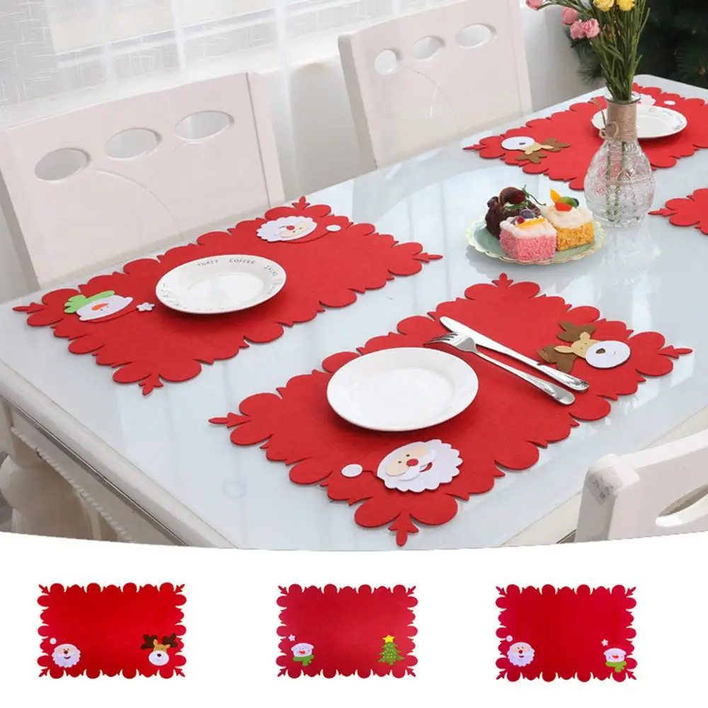Рождественские украшения столешница Рождественский Настольный коврик нож и