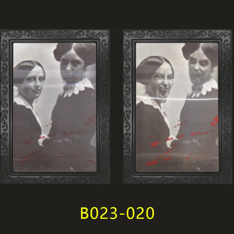 B023-020 Страшный Хэллоуин бар дом с привидениями 3D Изменение лица художественная картина рамка сценическое украшение реквизит гостиная живопись Fd - Цвет: B023-020