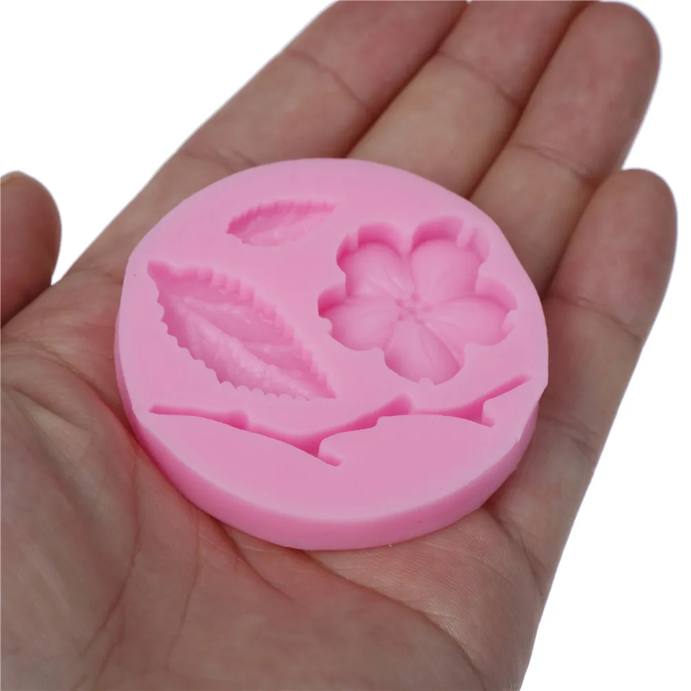 Food-grade 3D Silicone Peach Blossom Fondant Cake Mold DIY Chocolate Candy Jelly Pudding Soap Decorating bake Tool | Дом и сад