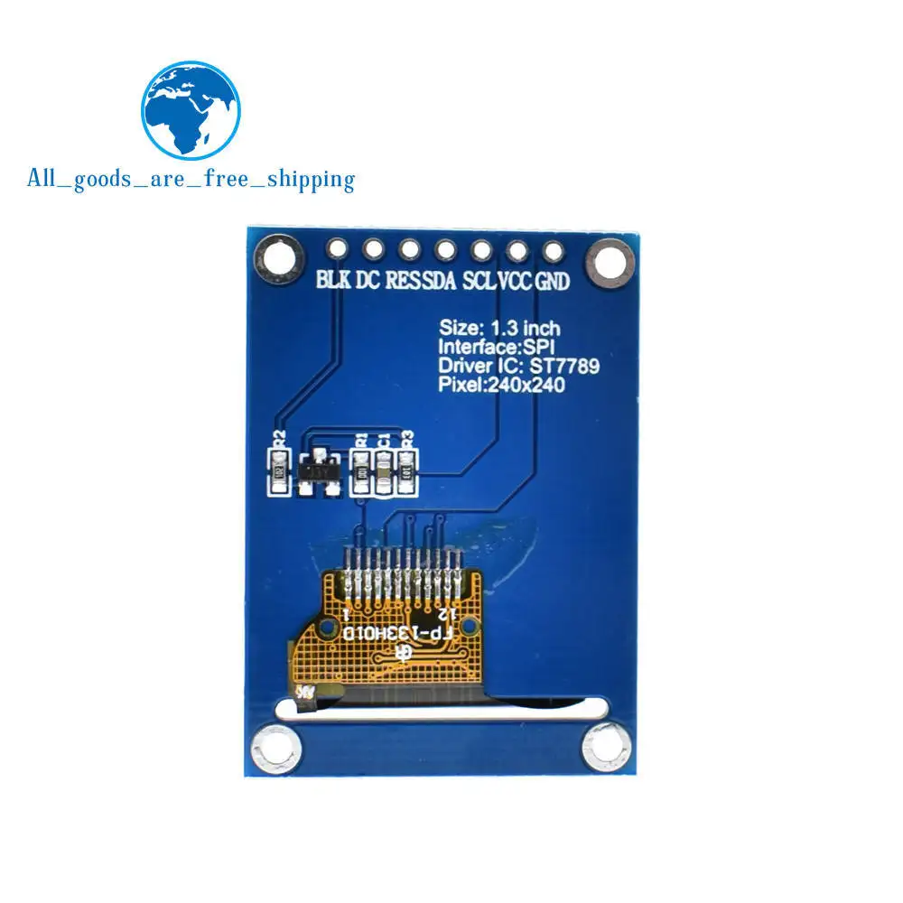 TZT TFT дисплей 0,96/1,3 дюймов ips 7P SPI HD 65K полноцветный ЖК-модуль ST7735 Привод IC 80*160(не OLED) для Arduino