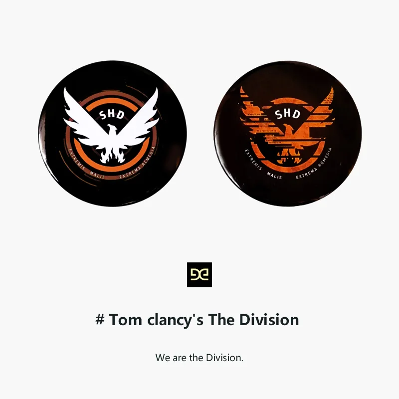 

Game Tom Clancy's The Division Brooches Agent Pin Backpack Hat Cap Brooches Accessories Collectible Pin Button