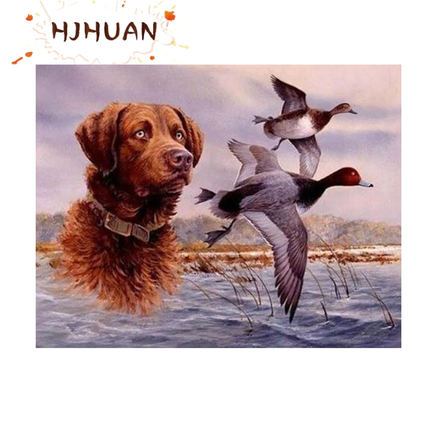 

5D Diamond Painting Cartoon dog bird Full Square round drill Diamond Embroidery Picture Of Rhinestones Mosaic Home Decor art kit