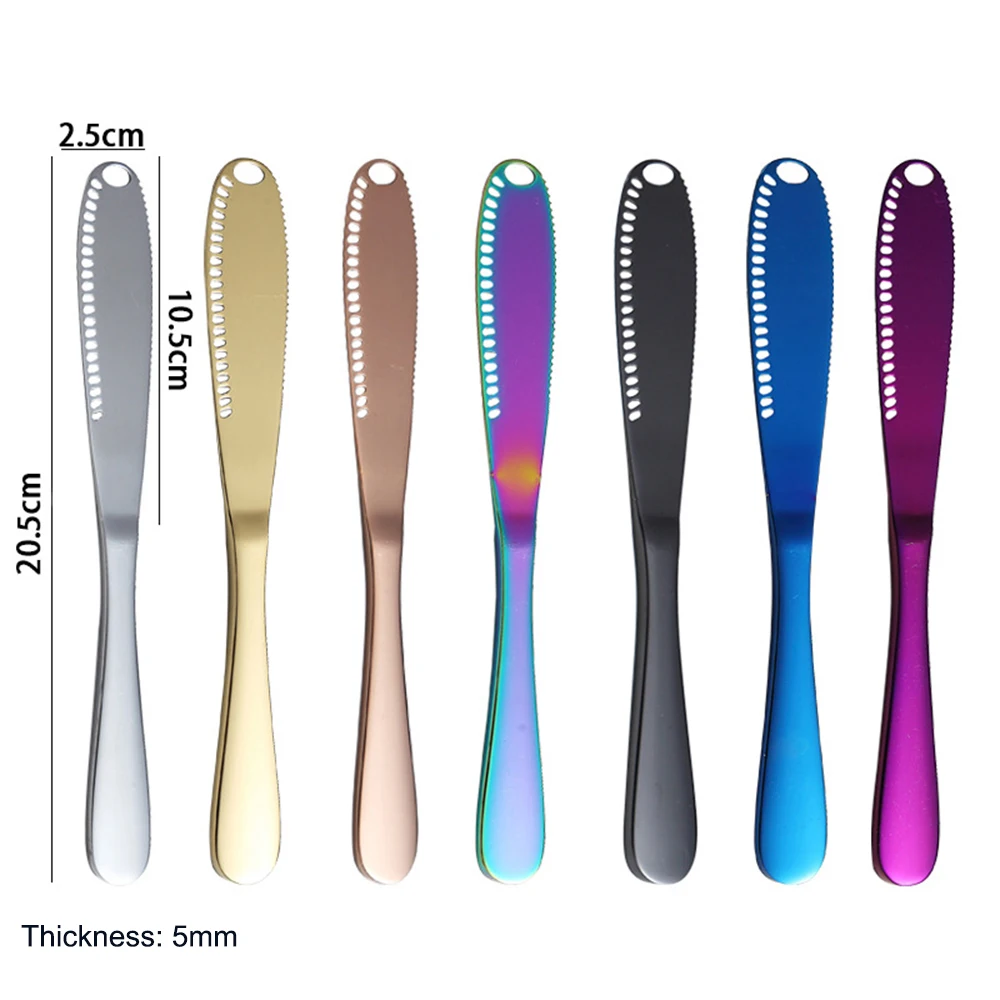 

Multifunction Stainless Steel Butter Knife Cheese Jam Spreaders Cream Knifes Utensil Cutlery Dessert Toast For Breakfast Tool