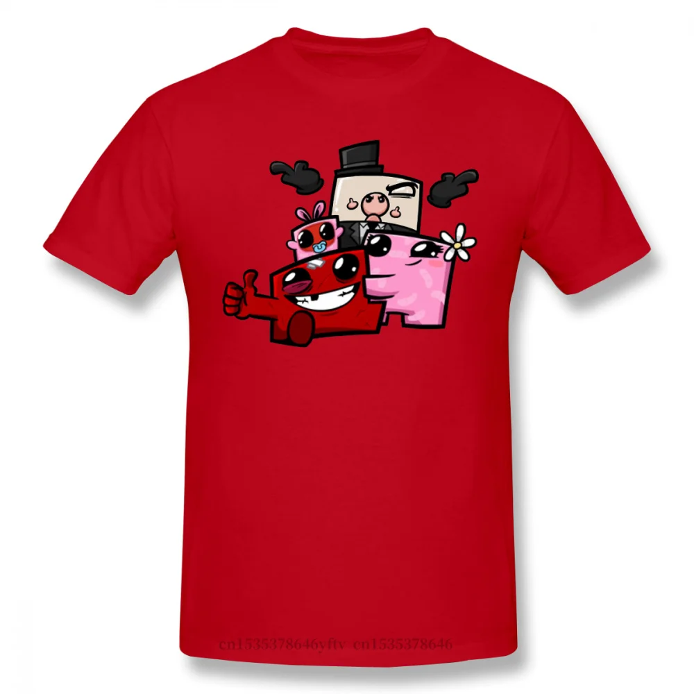 

2021 Leisure Fashion 100% cotton T-shirt New Summer Family Super Meat Boy Bandage Girl Game Ofertas Men