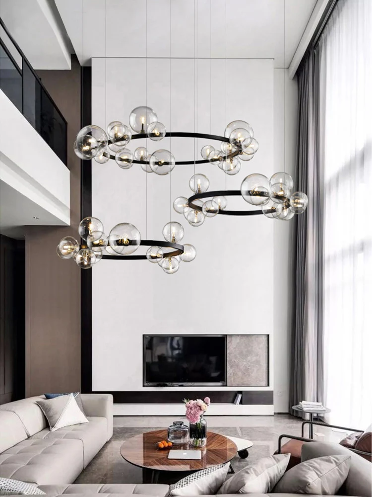 Nordic living room lamp simple modern atmosphere light luxury bubble dining chandelier | Лампы и освещение