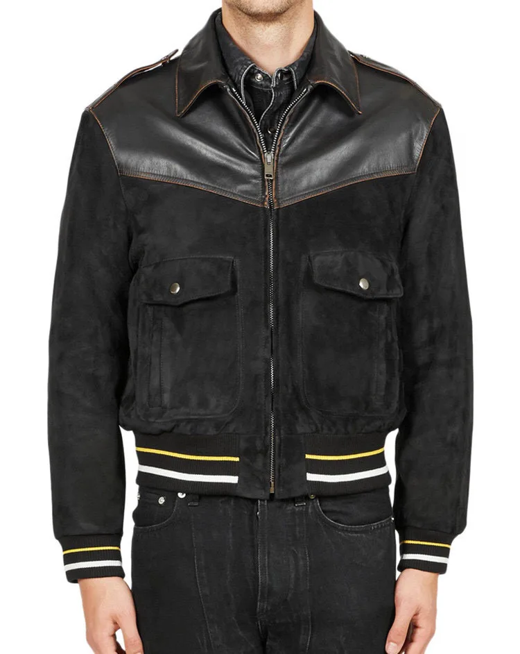 

NIGO GVC 21ss Leather Cowhide Stitching Distressed Jacket Coat