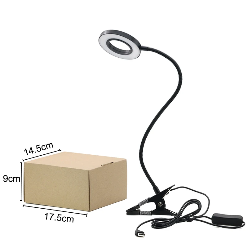 

5W Clamp Dimmable Reading Light LED Bedside Lamp Clip Desk Lamp