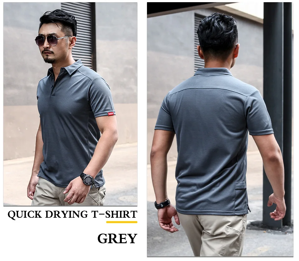 

PAVEHAWK Summer Military Army Tactical T Shirt Men Work Shirts for Men Hunt Quick Dry T-shirt Black Gray Oversized Plus Size 5XL