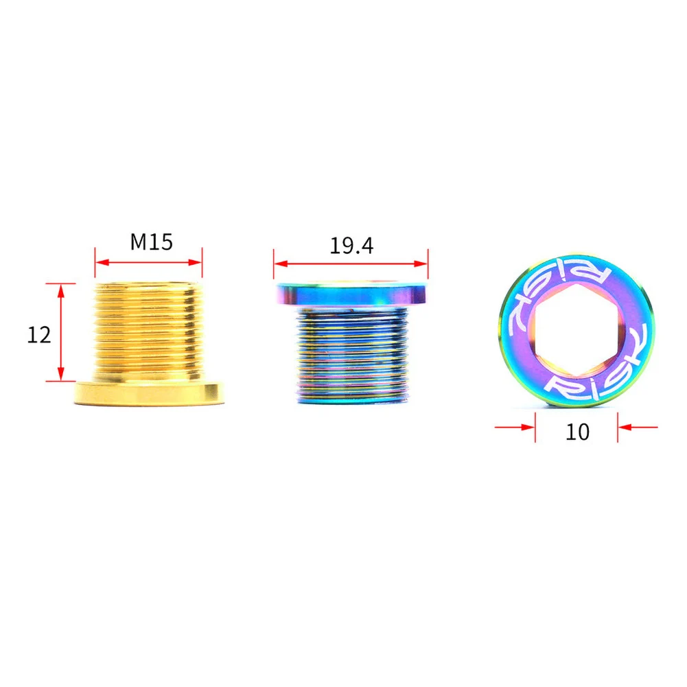 

2Pcs M15*12mm MTB Road Bike Spline Bottom Bracket Bolt Titanium Alloy Spline BB Waterproof Dust-proof Bottom Bracket Screw