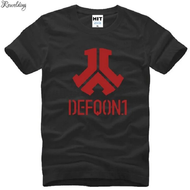 Рок н Felpa Defqon 1 печатных футболка для мужчин в стиле хип хоп Футболки с короткими