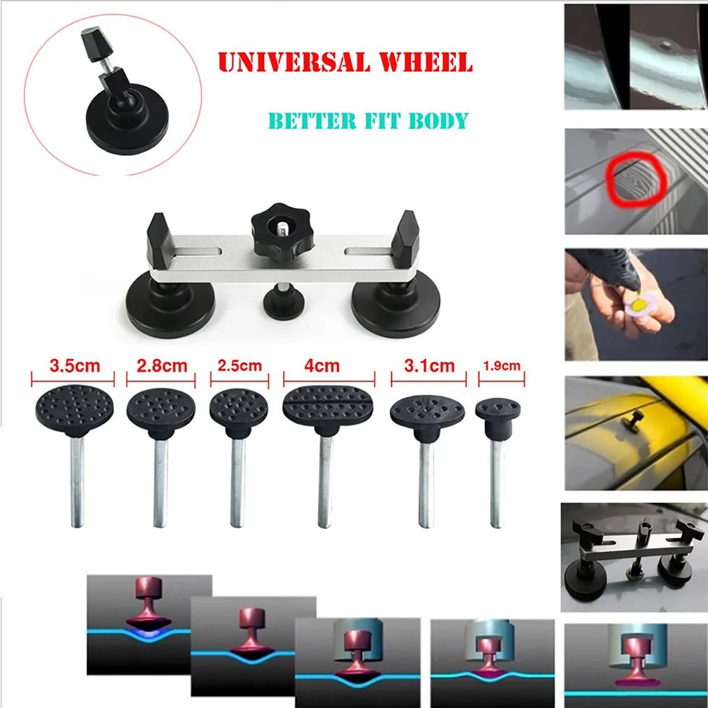 vender 12 Pçs Kit De Ferramentas Remoção Paintless Dent Corpo Automático Pistola Cola Dent Levantador Ponte Extrator Conjunto Para Danos Causados Por Granizo Do Carro E Reparação