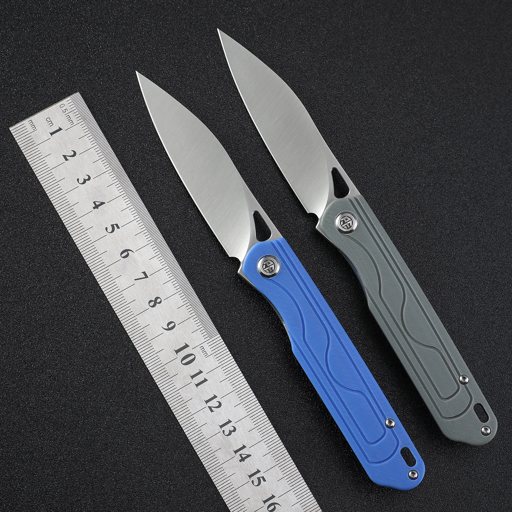 

Petrified fish 14C28N steel blade folding knife ball bearing pocket knives G10 handle outdoor camping EDC tool PFE02