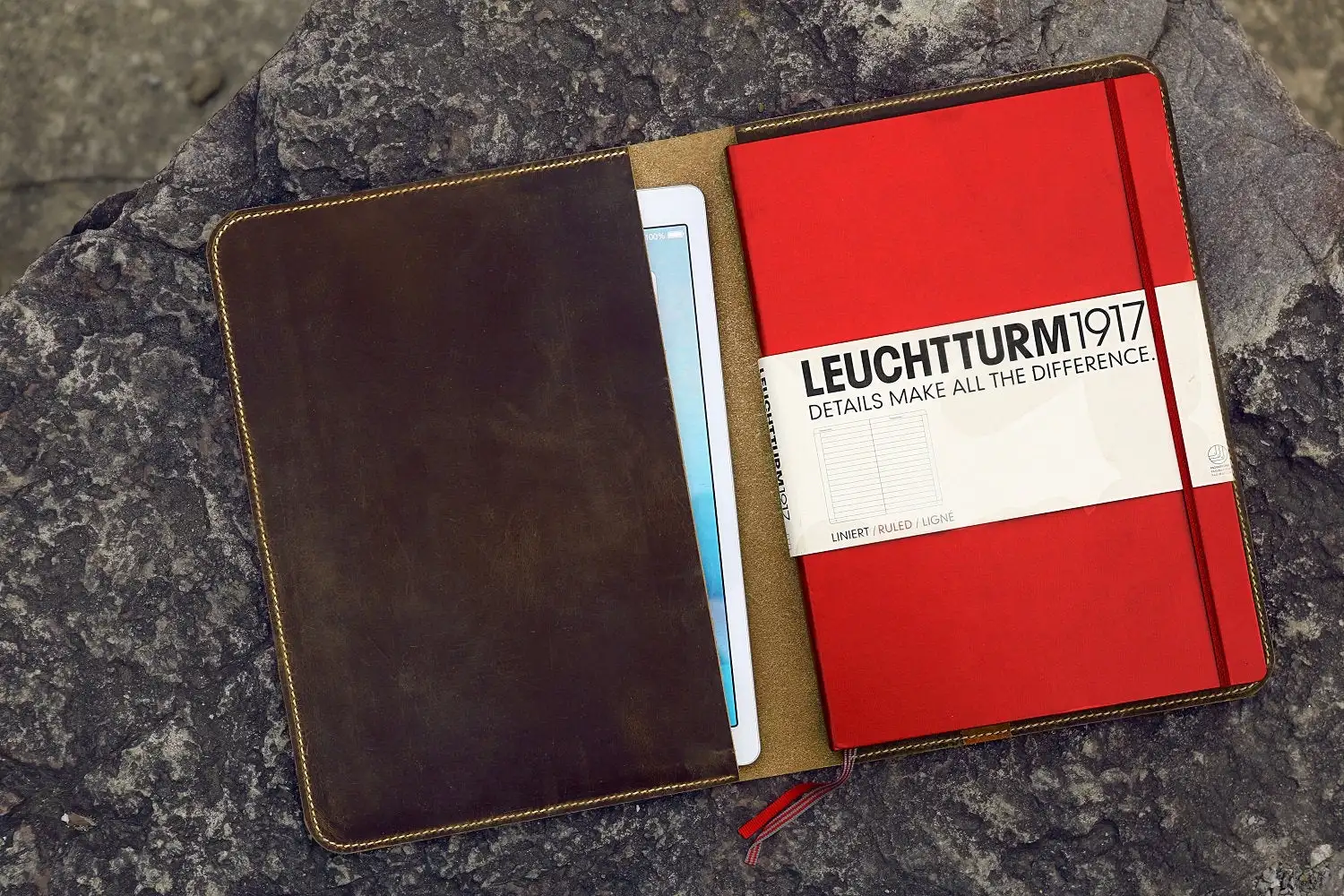 Персонализированный кожаный чехол-портфель для Leuchtturm 1917 MASTER CLASSIC SLIM A4+ записная книжка с бесплатной гравировкой